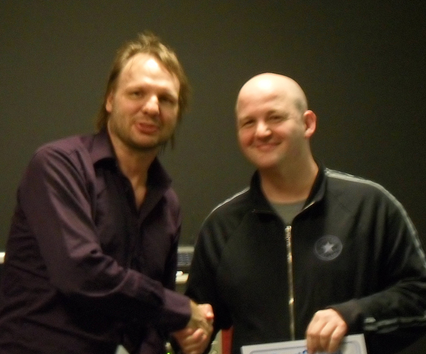 Chris met Rob Stenders, maart 2011